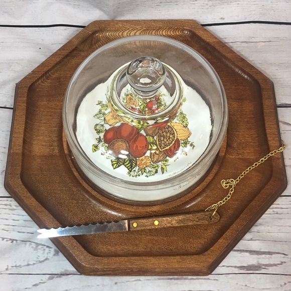 Goodwood Other - Sold! Goodwood Vintage Cheese Dome & Tray W/ Knife